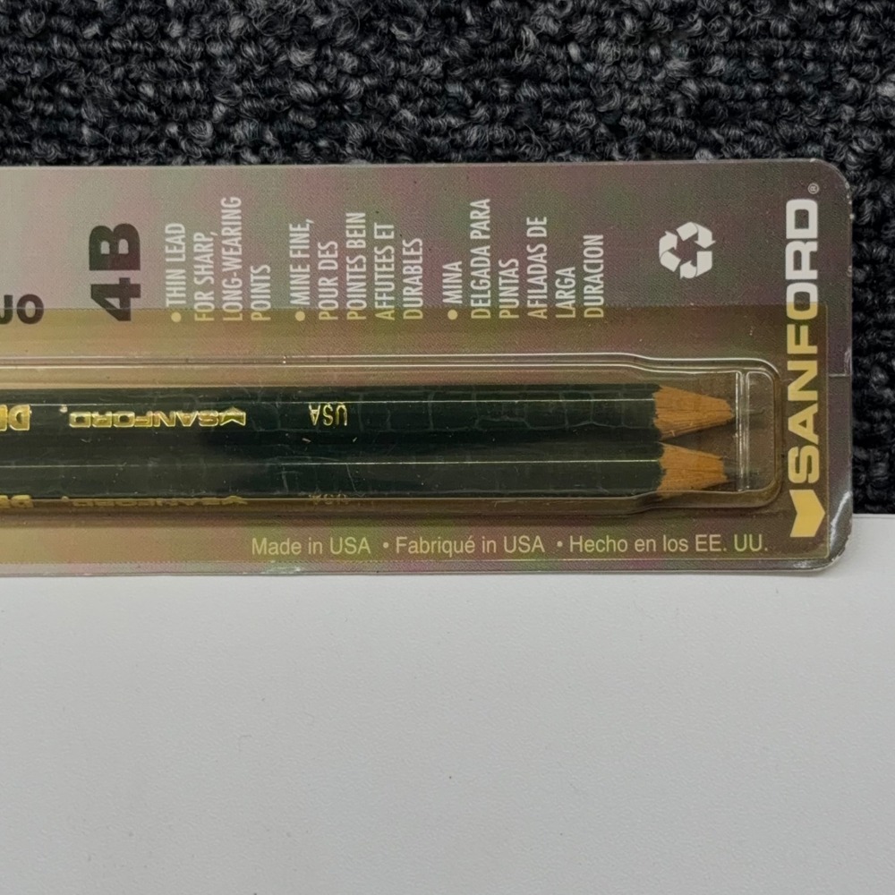 Sanford Design‎ 3800 Drawing Pencils 4B Soft Graphite 2 Pack Made in USA 02052